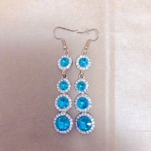 Sapphire Round Four-tier earrings